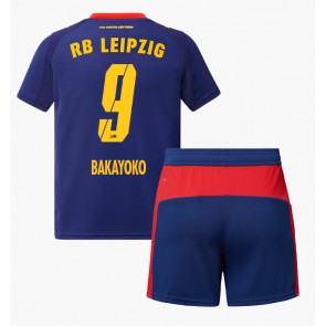 RB Leipzig Johan Bakayoko #9 Gostujuci Dres za Dječji 2025-26 Kratak Rukavima (+ kratke hlače)
